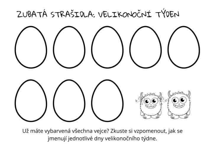 Pohádka na dobrou noc -Zubatá strašidla – Velikonoční týden